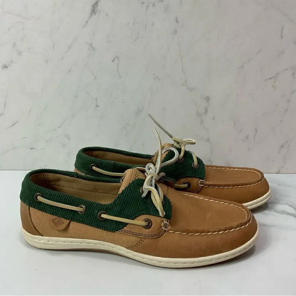 SPERRY Kiofish Corduroy Leather Boat Shoes
